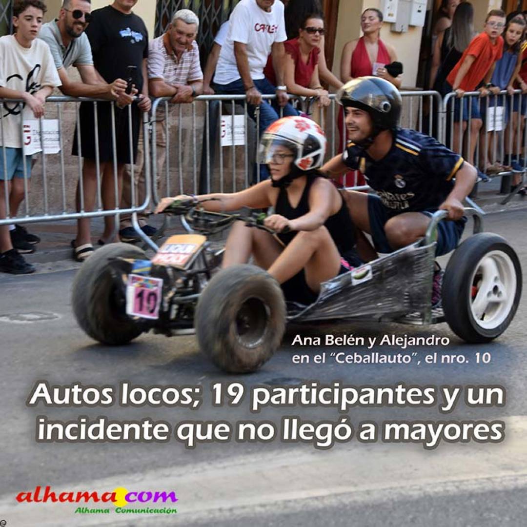 Autos locos; 19 participantes y un incidente que no llegó a mayores