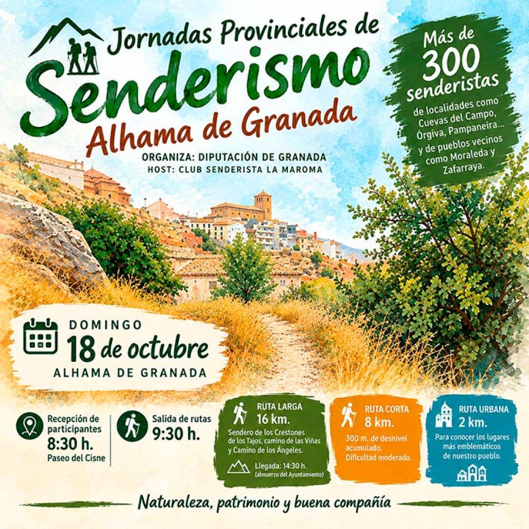 Alhama reunirá a más de 300 senderistas en las Jornadas Provinciales de Senderismo este domingo