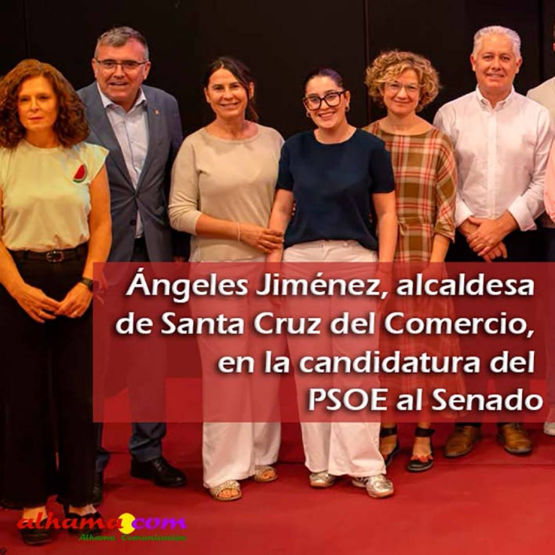 Ángeles Jiménez, alcaldesa de Santa Cruz del Comercio, en la candidatura del PSOE al Senado