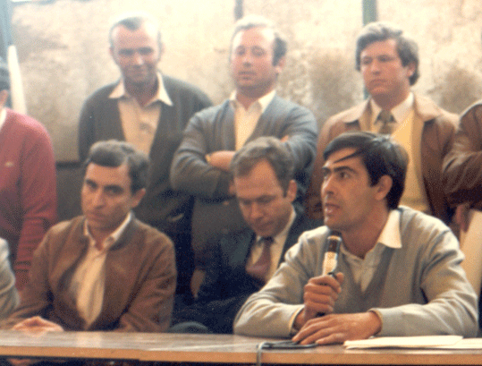 Antonio Martínez López en una feria Agraria a mediados de los ochenta Antonio Martínez López en una feria Agraria a mediados de los ochenta