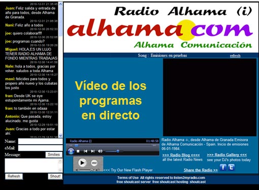 Apasriencia que presenta la página de Radio Alhama (i) Apasriencia que presenta la página de Radio Alhama (i)
