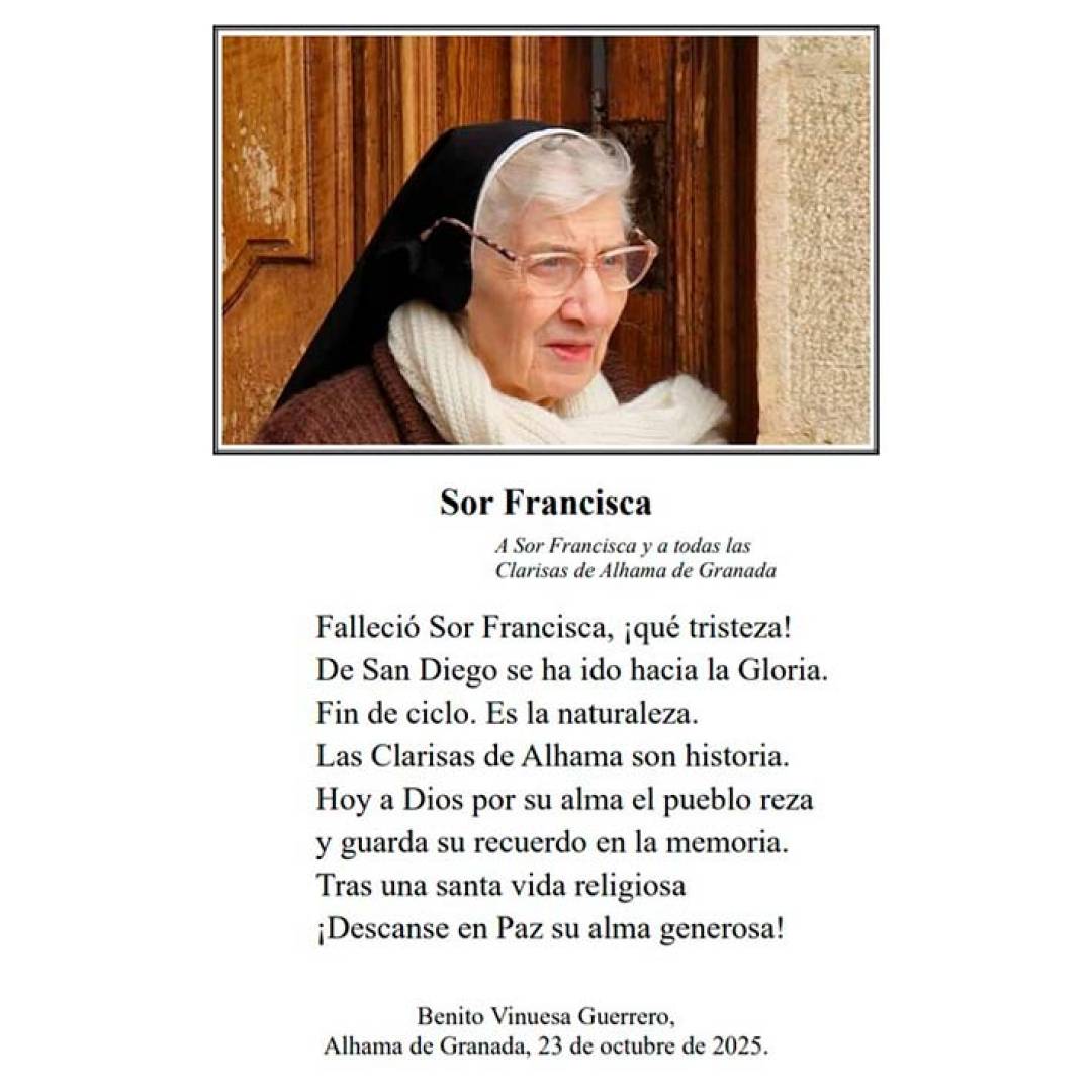 Con Sor Francisca se va la última monja clarisa